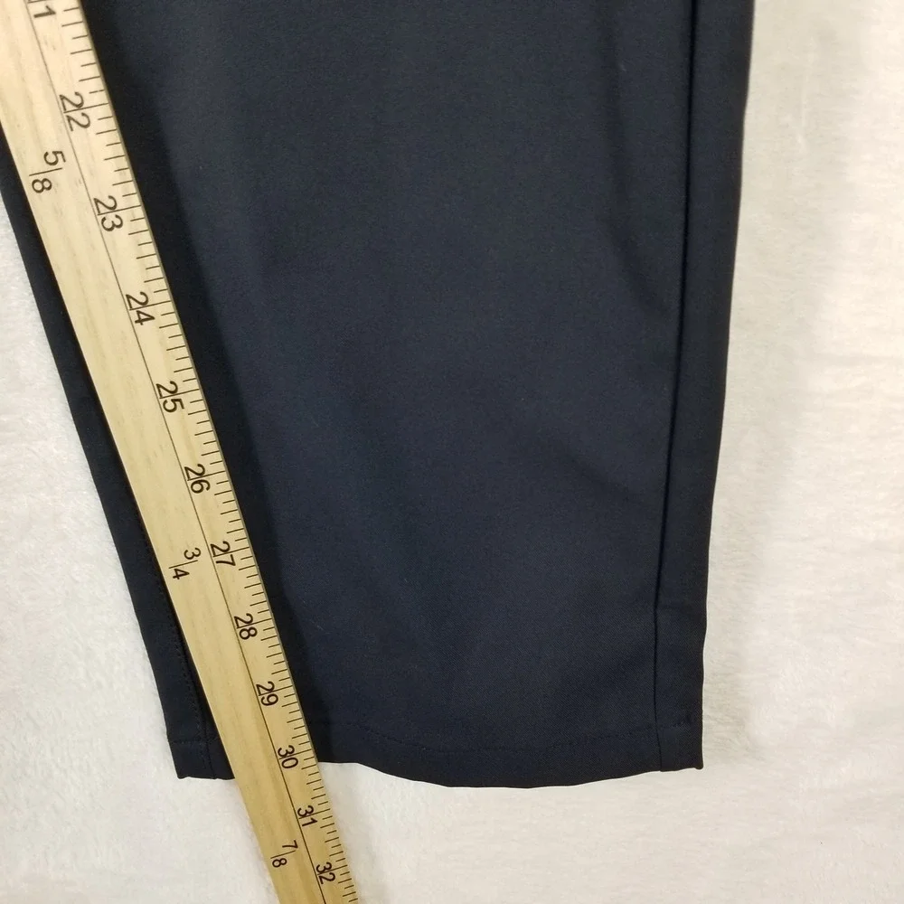 Marcus Pierce Mens Navy Blue Performance Golf Pants W36 L32 Flat Front Polyester